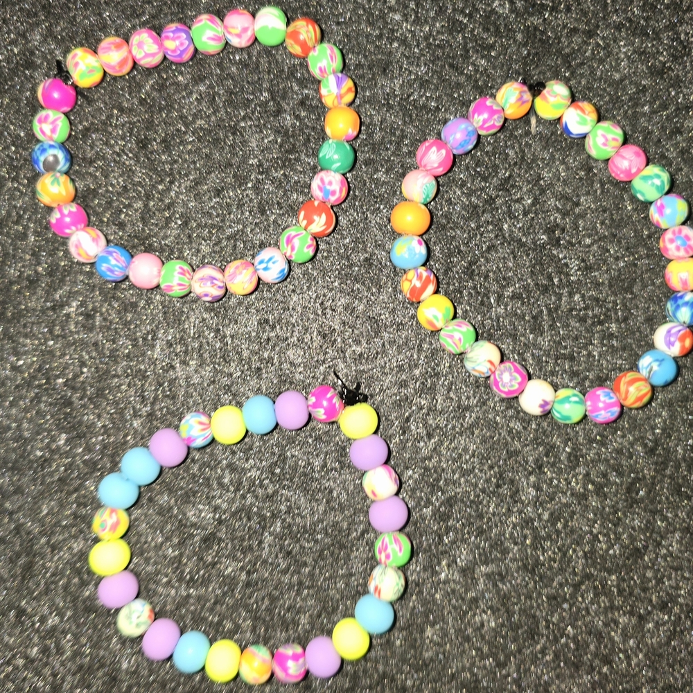 Colorful Kids Beaded Bracelets Set